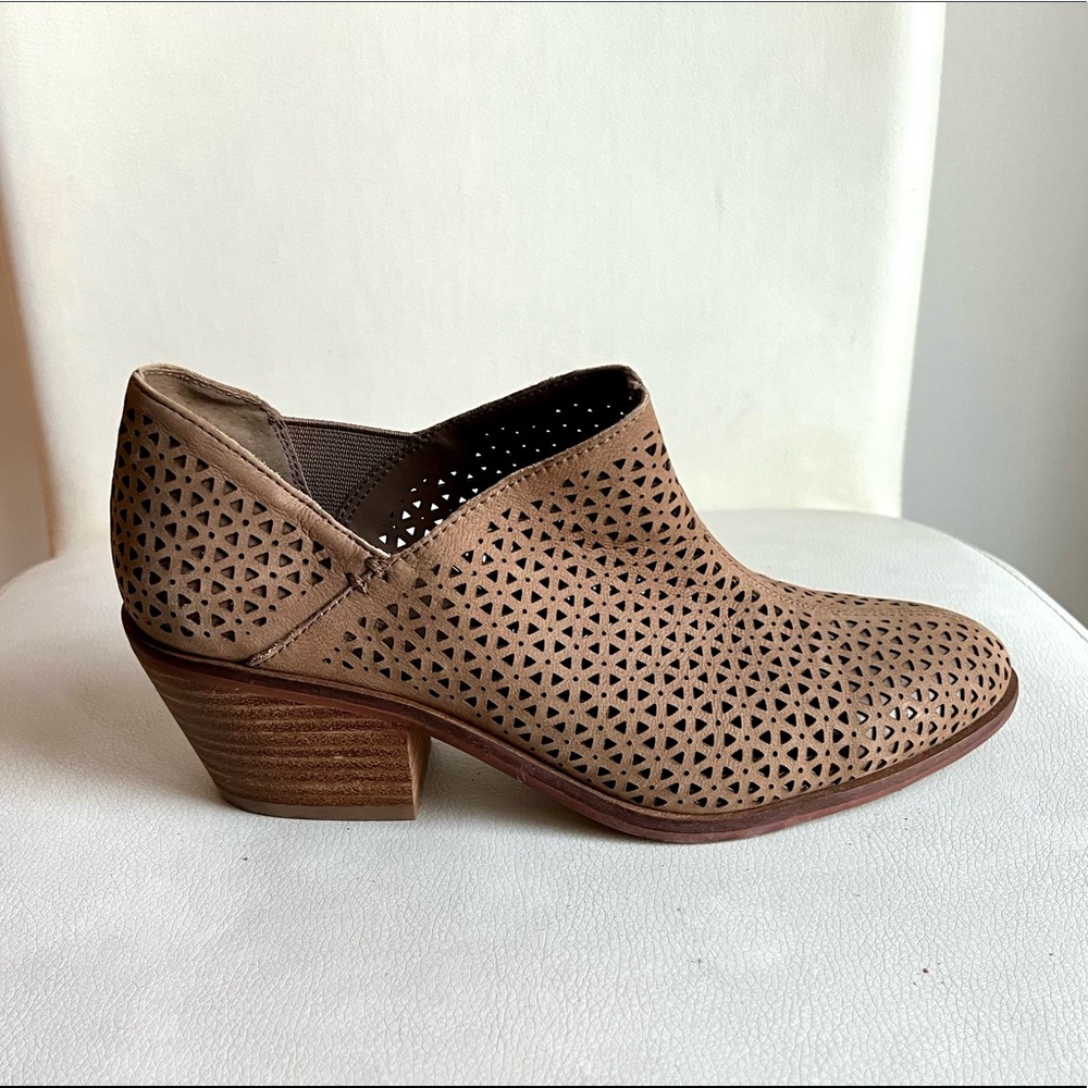 Vince Camuto Perforated Leather Ankle Boots